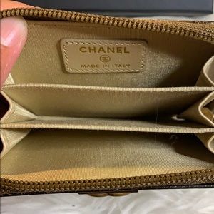 CHANEL Bags - Authentic Chanel Le Boy Metallic ZIP Cardholder CHANEL Bags - Authentic Chanel Le Boy Metallic ZIP Cardholder